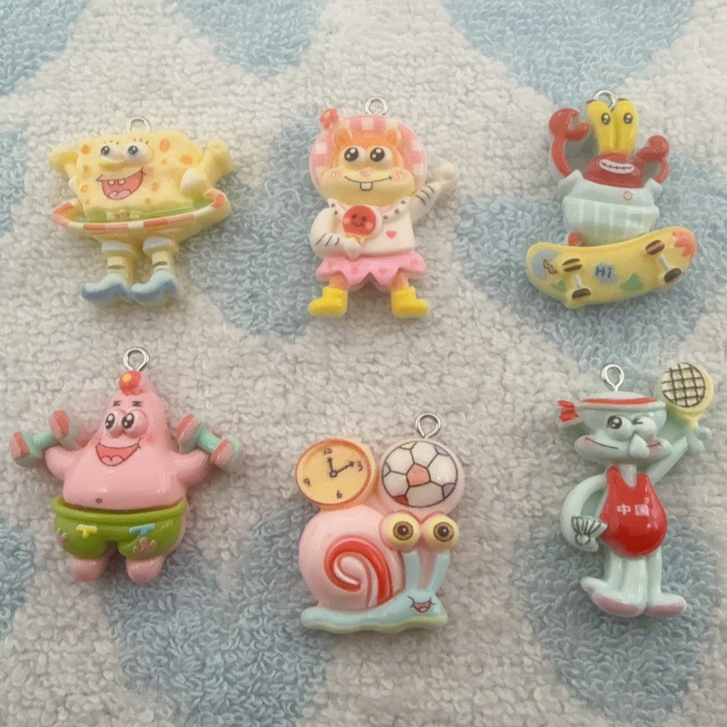 Gaming Accessories Gifts - 10 buah liontin resin kartun, anting-anting