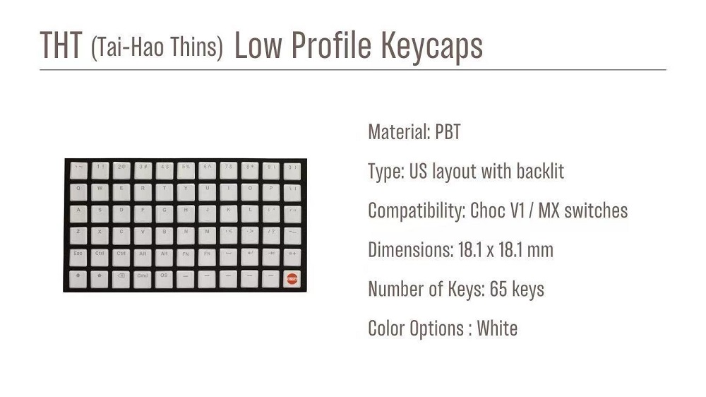 Taihao THT Keycap putih Thins  - Gaming Accessories White ulasan dan harga