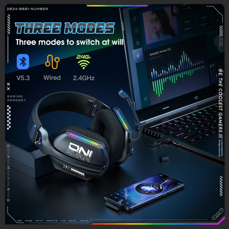 ONIKUMA GT808 Headset Gaming N - Venom Gaming Accessories ulasan dan harga