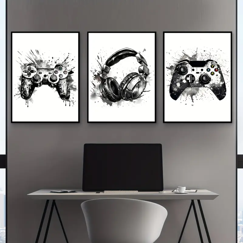 3pcs Lukisan Kanvas Tanpa Bing - Gaming Accessories Wall ulasan dan harga