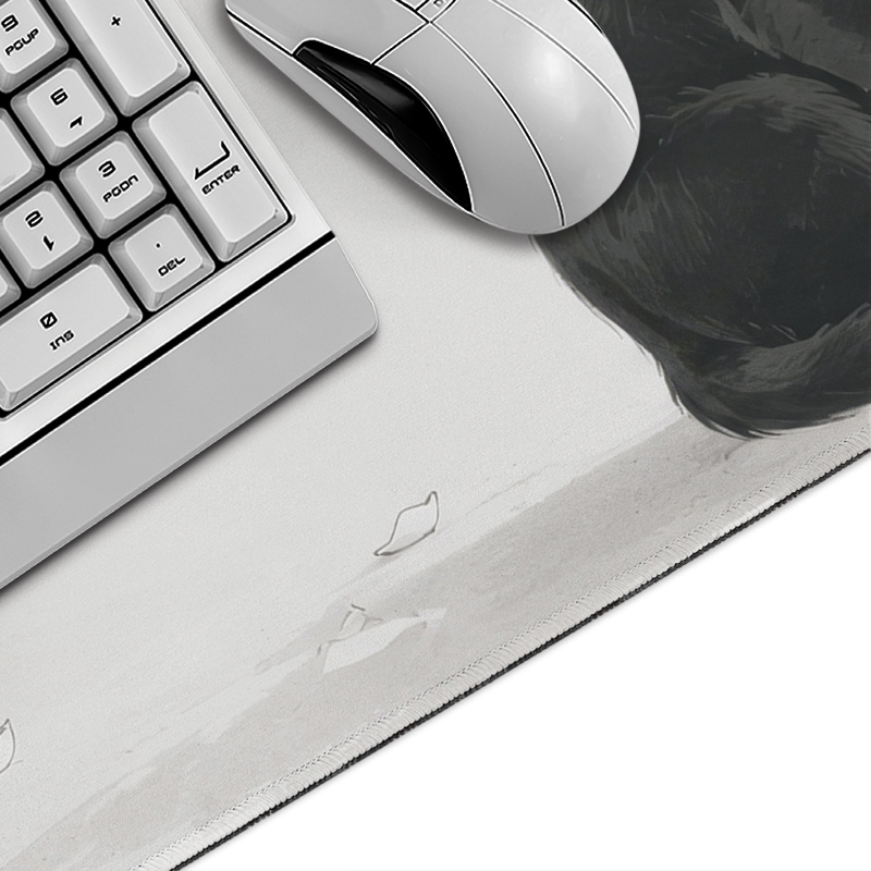 Alas Mouse Kucing Hitam Bunga  - Gaming Accessories On Sale ulasan dan harga