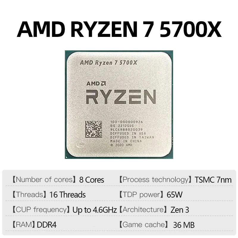 AMD Ryzen 7 5700X CPU Desktop  - Amd Cpu Ryzen 7 ulasan dan harga