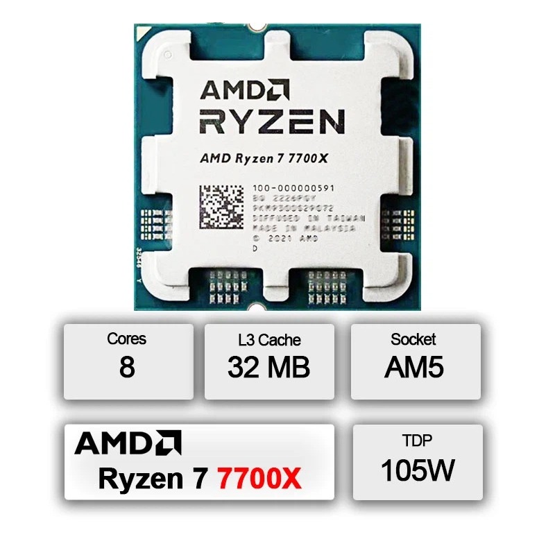 AMD Ryzen 7 7700X CPU untuk Pe - Amd Cpu Ryzen 7 ulasan dan harga
