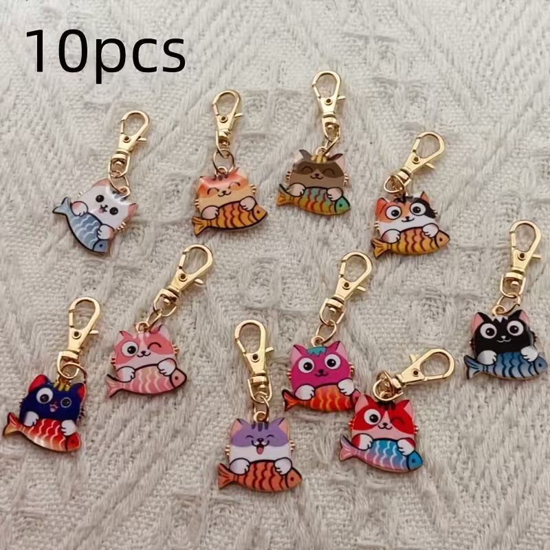 10 buah gantungan kunci kucing - Gaming Accessories Gifts ulasan dan harga