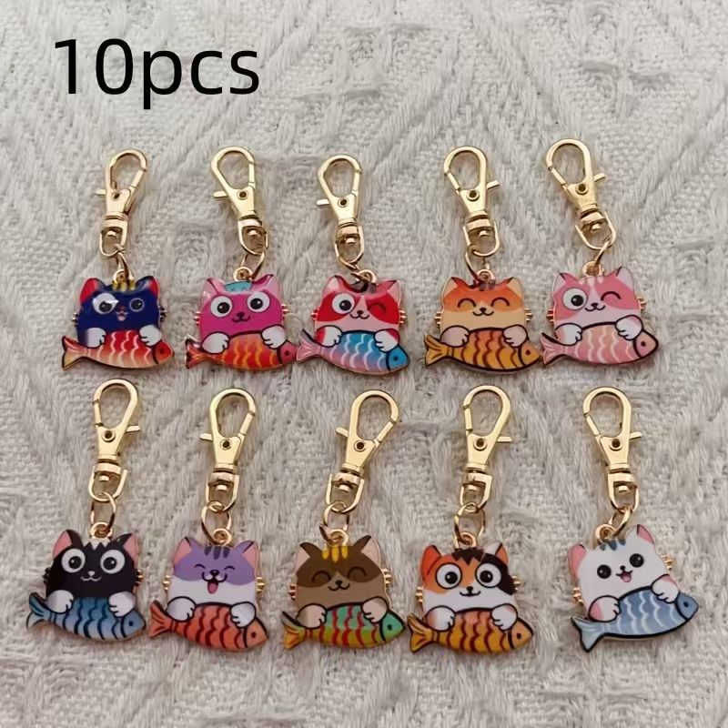 10 buah gantungan kunci kucing - Gaming Accessories Gifts ulasan dan harga